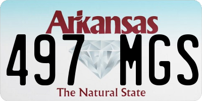 AR license plate 497MGS