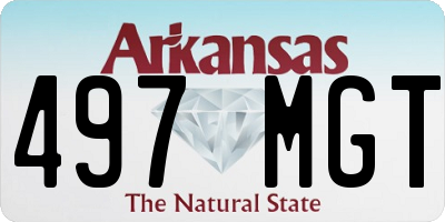 AR license plate 497MGT