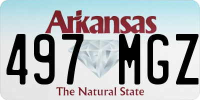 AR license plate 497MGZ