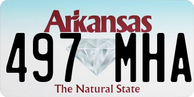 AR license plate 497MHA