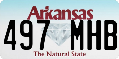 AR license plate 497MHB