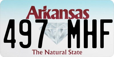 AR license plate 497MHF