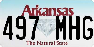 AR license plate 497MHG