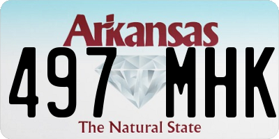 AR license plate 497MHK