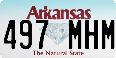 AR license plate 497MHM