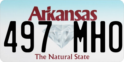 AR license plate 497MHO