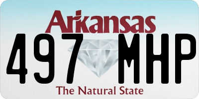 AR license plate 497MHP