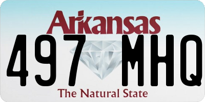 AR license plate 497MHQ