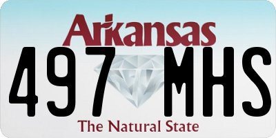 AR license plate 497MHS