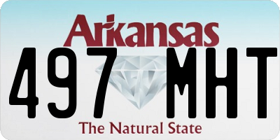 AR license plate 497MHT