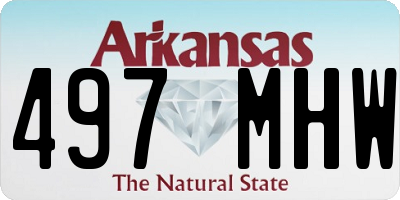 AR license plate 497MHW