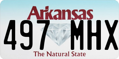 AR license plate 497MHX