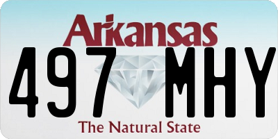 AR license plate 497MHY