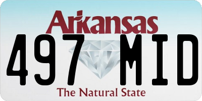 AR license plate 497MID