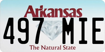 AR license plate 497MIE