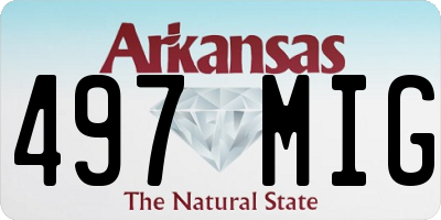 AR license plate 497MIG