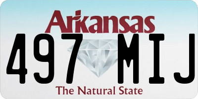 AR license plate 497MIJ