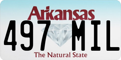 AR license plate 497MIL