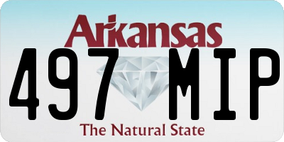 AR license plate 497MIP