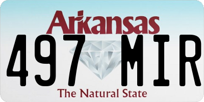 AR license plate 497MIR