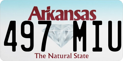 AR license plate 497MIU