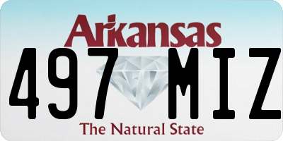AR license plate 497MIZ