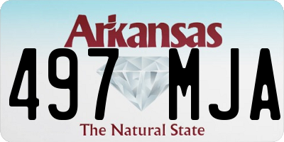 AR license plate 497MJA