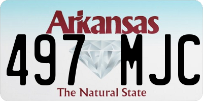 AR license plate 497MJC