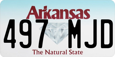 AR license plate 497MJD