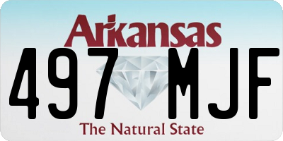 AR license plate 497MJF