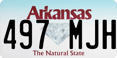 AR license plate 497MJH