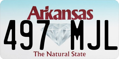 AR license plate 497MJL