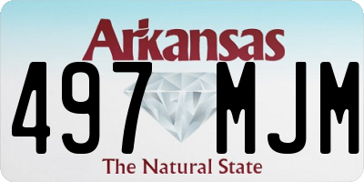 AR license plate 497MJM