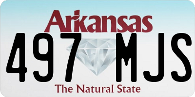 AR license plate 497MJS