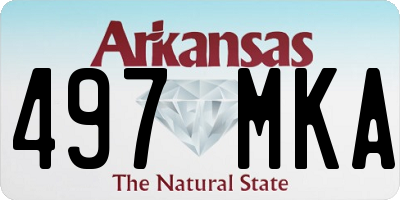 AR license plate 497MKA