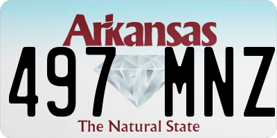 AR license plate 497MNZ