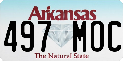AR license plate 497MOC