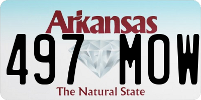 AR license plate 497MOW