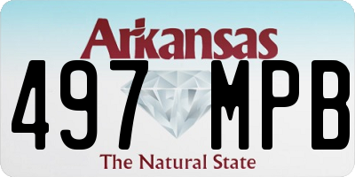 AR license plate 497MPB