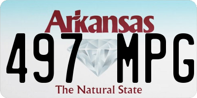 AR license plate 497MPG