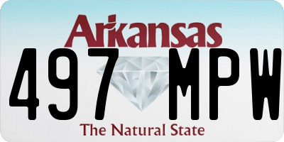 AR license plate 497MPW