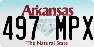 AR license plate 497MPX