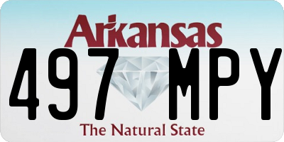 AR license plate 497MPY