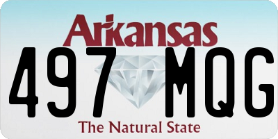 AR license plate 497MQG