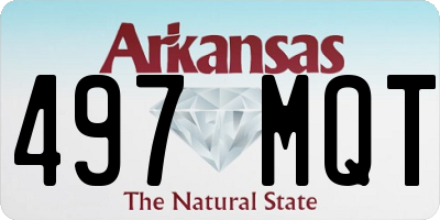 AR license plate 497MQT