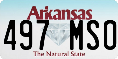 AR license plate 497MSO