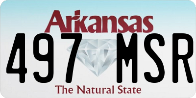 AR license plate 497MSR