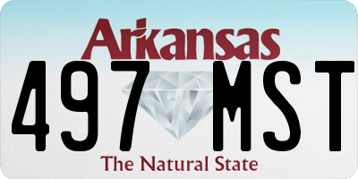 AR license plate 497MST