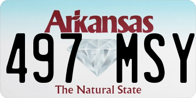 AR license plate 497MSY