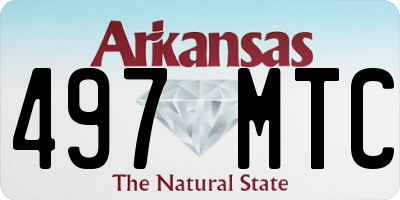 AR license plate 497MTC